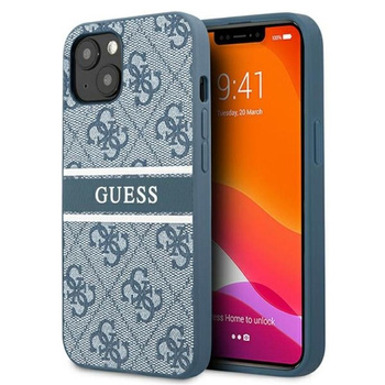 Guess 4G Printed Stripe - Etui iPhone 13 Mini (niebieski)