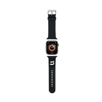 Karl Lagerfeld 3D gumiból készült Choupette Head NFT - szíj Apple Watch-hoz 38/40/41 mm (fekete)