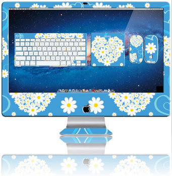 Nexgen Skins - 3D hatású iMac 27" tok skin szett (Szívek és százszorszépek 3D)