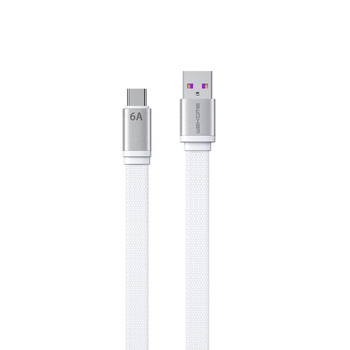 WEKOME WDC-156 King Kong 2nd gen - USB-A to USB-C 6A Fast Charging Connection Cable 1.3 m (White)