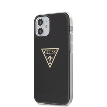 Guess Metallic Triange - pouzdro pro iPhone 12 Mini (černé)