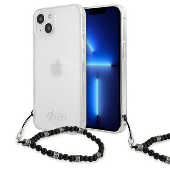 Guess Black Pearl Strap - Coque pour iPhone 13 Mini (Transparent)