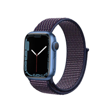 Crong Nylon - Sportovní řemínek pro Apple Watch 38/40/41/42 mm (Půlnočně modrá)