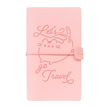 Pusheen - B6 leather travel notebook (Pink)