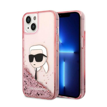 Karl Lagerfeld Liquid Glitter NFT Karl's Head - iPhone 14 Case (pink)