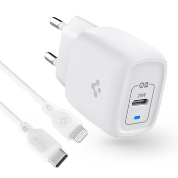 Spigen ArcStation - Chargeur secteur USB-C PD 20W + câble USB-C vers Lightning