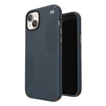 Speck Presidio2 Grip - Csúszásgátló tok iPhone 14 Plus készülékhez (Charcoal / Cool Bronze / Slate)