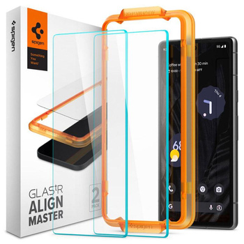 Spigen Alm Glass FC 2-Pack - Tempered glass for Google Pixel 7A (Transparent)