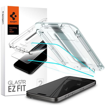 Spigen GLAS.TR EZ FIT - Edzett üveg iPhone 15 Pro készülékhez 2 db