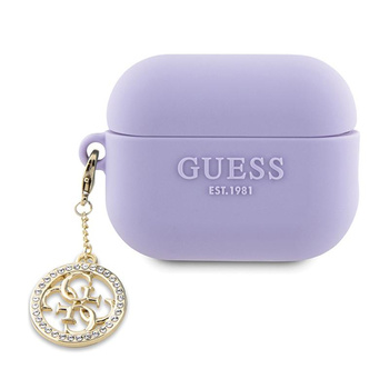 Guess 3D Rubber 4G Diamond Charm - AirPods Pro 2 Hülle (Lila)