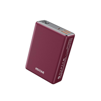 WEKOME WP-27 Tint Series - Power banka 10000 mAh Super rychlé nabíjení USB-C PD 20W + 2x USB-A QC3.0 22,5W (červená)