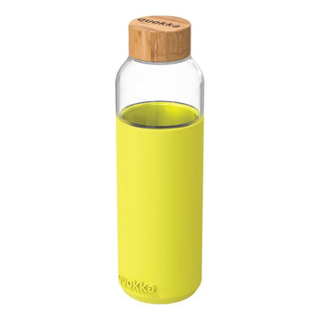 Quokka Flow - Glass water bottle 660 ml (Neon Green)