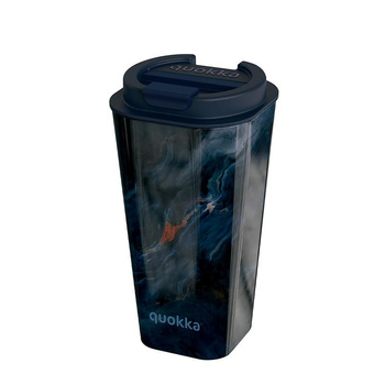 Quokka Vaso Cafe Doble Pared - Tasse en plastique à double paroi 450 ml (Dark Stone)