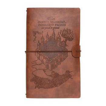 Harry Potter - Carnet de voyage en cuir B6 (Marron)