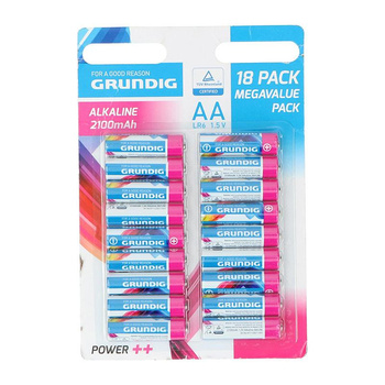 Grundig - Jeu de piles alcalines AA / LR6 1,5V 18 pcs.