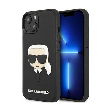 Karl Lagerfeld 3D Gummi Karl`s Kopf - iPhone 14 Plus Tasche (schwarz)