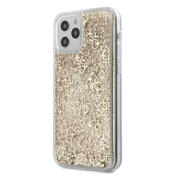 Guess 4G Liquid Glitter - Etui iPhone 12 Pro Max (złoty)