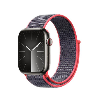 Crong Nylon - Sports Strap for Apple Watch 44/45/46/49 mm (Electric Pink)