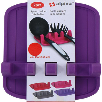 Alpina - Porte-cuillère / porte-ustensiles de cuisine 2 pcs. (violet)