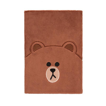 Line Friends - Plyšový zápisník A5 Teddy BROWN