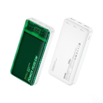 WEKOME WP-351 Vanguard sorozat - Power bank 20000 mAh PD 20W + QC 22.5W (zöld / átlátszó)