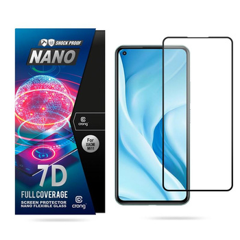 Crong 7D Nano Flexible Glass - nerozbitné 9H hybridní sklo pro celou obrazovku Xiaomi Mi 11 Lite 5G