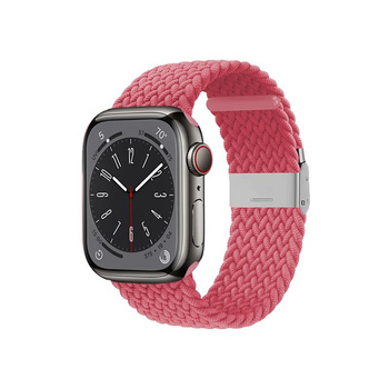 Crong Wave szalag - Fonott szíj Apple Watch 38/40/41/42 mm-es órához (rózsaszín)