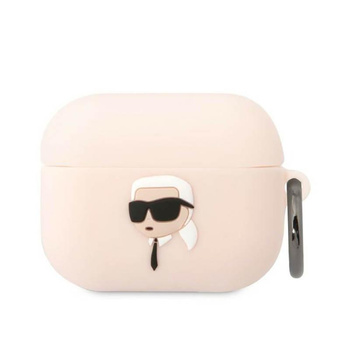 Karl Lagerfeld Silicone NFT Karl Head 3D - Étui AirPods Pro (rose)