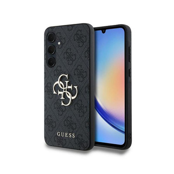 Guess 4G Big Metal Logo - Étui Samsung Galaxy A35 5G (noir)