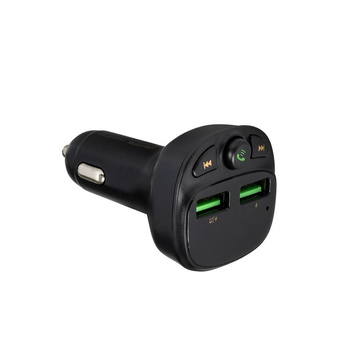 WEKOME WP-C26 - Bluetooth / MicroSD / 2x USB-A FM adó + 17W-os autós töltő (fekete)