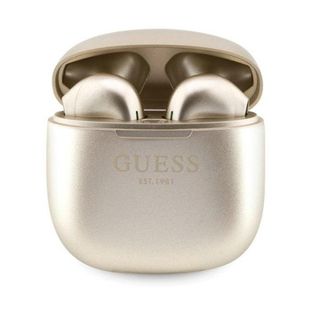 Guess True Wireless Script Logo BT5.3 - TWS headphones + charging case (gold)