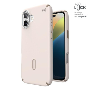 Speck Presidio2 Pro ClickLock & MagSafe - pouzdro pro iPhone 16 Plus (Bělená kost / Zlaté dědictví / Lískově hnědá)