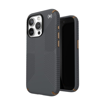 Speck Presidio2 Grip - Etui iPhone 15 Pro (Charcoal Grey / Cool Bronze / White)