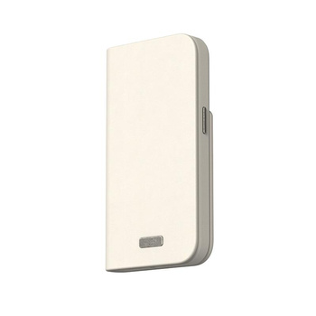 Moshi Overture MagSafe - kožené flipové pouzdro 3 v 1 pro iPhone 15 Pro (Eggnog White)