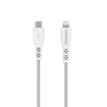 Energizer HardCase - USB-C to Lightning connection cable MFi certified 1.2m (White)