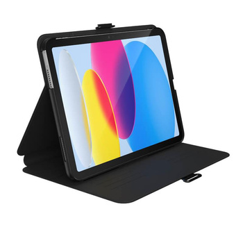 Speck Balance Folio - pouzdro pro iPad 10,9" (2022) s povrchovou úpravou MICROBAN, magnetem a stojánkem (černé)