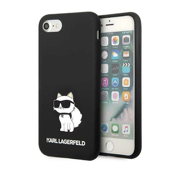 Karl Lagerfeld szilikon NFT Choupette - tok iPhone SE (2022 / 2020) / 8 / 7 (fekete)