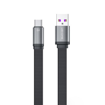 WEKOME WDC-156 King Kong 2. generace - Připojovací kabel USB-A na USB-C 6A s rychlým nabíjením 1,3 m (černý)