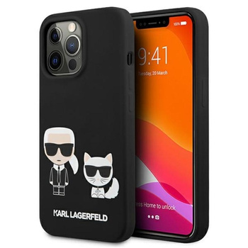 Karl Lagerfeld Slilicone Karl & Choupette - Coque iPhone 13 Pro Max (noir)