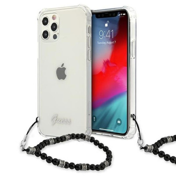 Guess Black Pearl Strap - Coque iPhone 12 Pro Max (Transparent)