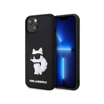 Karl Lagerfeld 3D gumové pouzdro NFT Choupette - iPhone 14 Plus (černé)