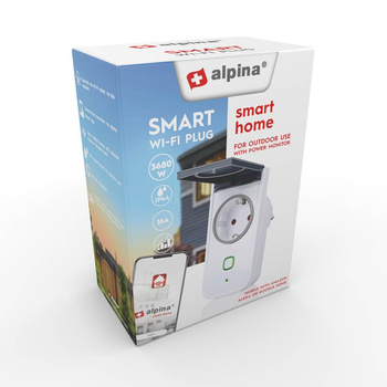 Alpina - Wi-Fi smart socket measuring energy consumption 230 V 3,7 kW