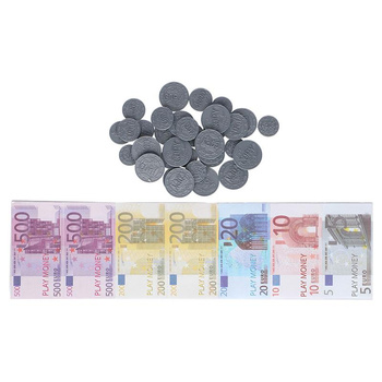 Eddy Toys - Billets de banque et pièces de monnaie en euros pour l'amusement / les jeux 90 pcs.