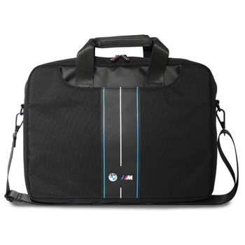 BMW Nylon Blue Stripe - Sacoche pour ordinateur portable 16" (noir)