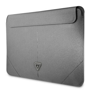 Guess Saffiano Triangle Logo Sleeve - 13" / 14" Notebook Case (silver)