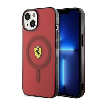 Ferrari Translucent MagSafe - pouzdro pro iPhone 14 (červené)