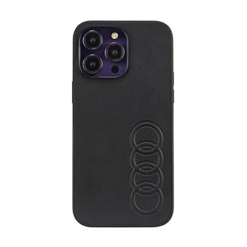 Audi Synthetic Leather - Coque pour iPhone 14 Pro Max (Noir)