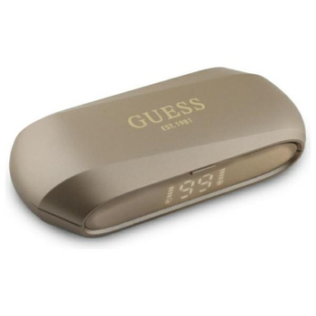 Guess Elongated Metallic Printed Logo - TWS Bluetooth Headphones + Charging Case (Gold)