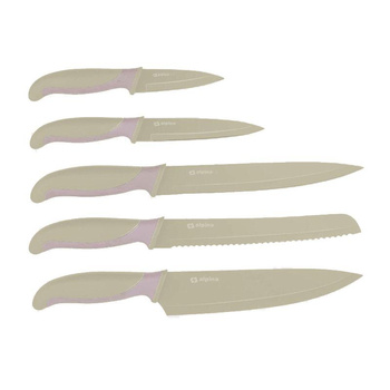 Alpina - Stainless steel knife set (beige)