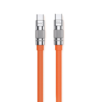 WEKOME WDC-188 Wingle Series - Připojovací kabel USB-C na USB-C 100W s rychlým nabíjením 1 m (oranžový)